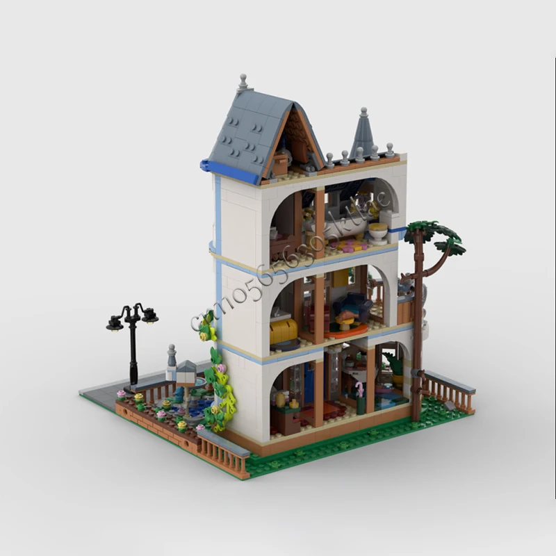 411 ELEMENTÓW Średniowieczne Miasteczka Dom Technologia Z Klockami Zestawy Architektura Miasta Zamek Kreatywne Modułowe Klocki Prezent Świąteczny Dla Dzieci