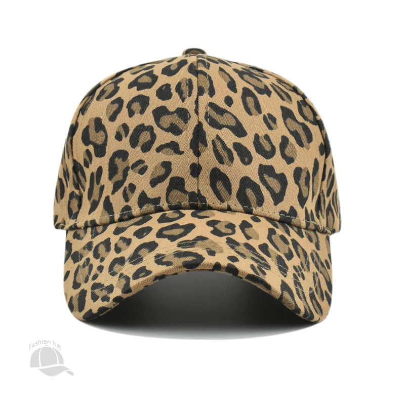 Golf cap New Round Top Hat Men  Women Leopard Print Baseball Cap Outdoor sun-shading Versatile Duck Tongue Cap Casquette Homme