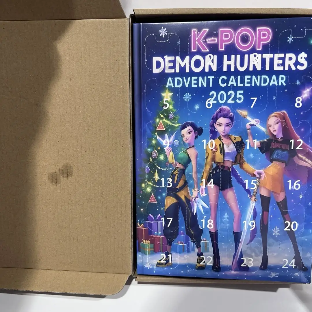 2026 kpop demônios caçador calendário do advento figura dos desenhos animados calendário de natal acrílico 2d advento caixa cega children presentes de natal