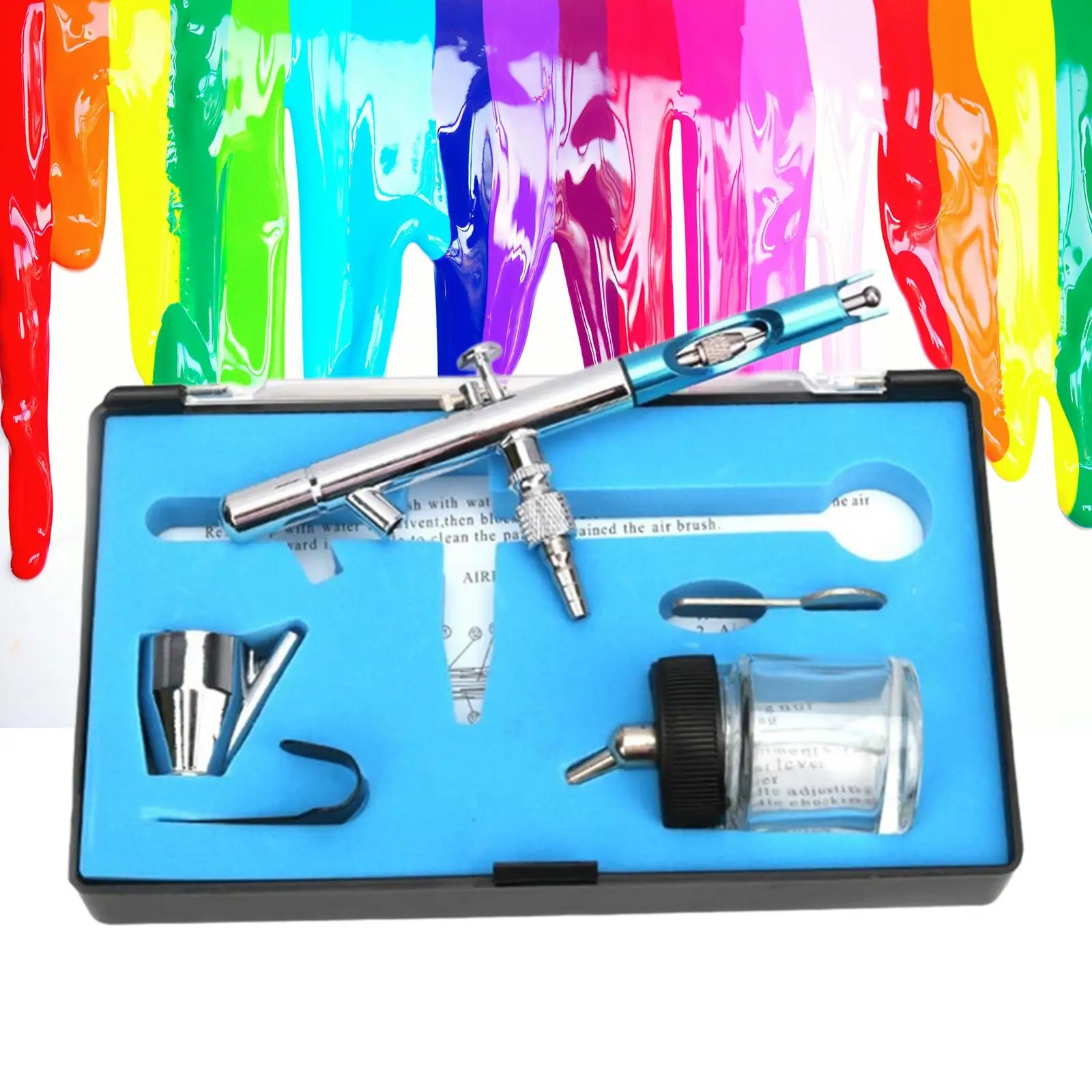 

Airbrush Set Paint Spray Nail Airbrush Nail Air Brush Air Brush Set Airbrushing Tool for Salon Cake Decor Barber Painting