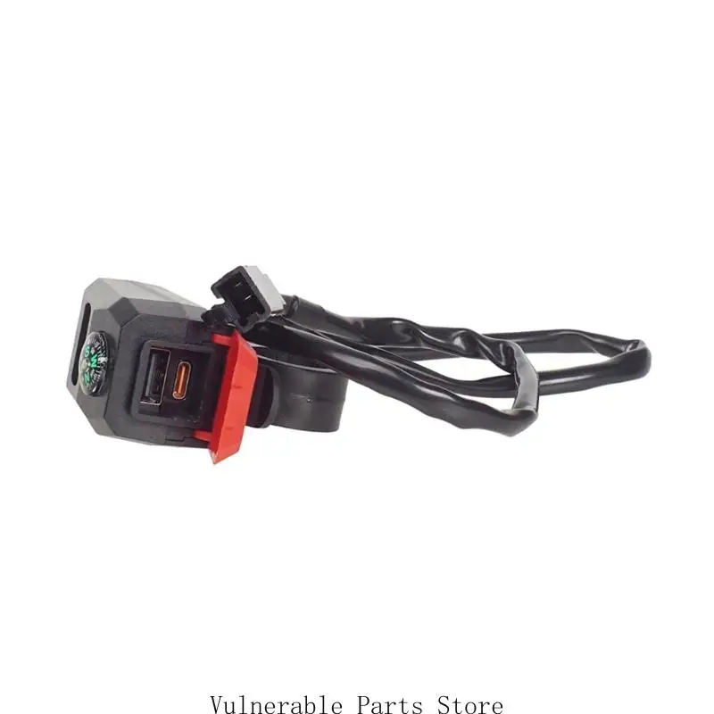 High Speed 5V3A Waterproof Motorcycle Phone Chargers Double USB Ports & Direction Included Double Usb Motorcycle Adapter for view 4