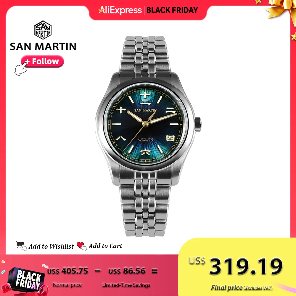 

San Martin новые мужские часы 39 мм Miyota 90S5 китайский оригинальный дизайн JianZhan Gada механические часы водонепроницаемые светящиеся SN0144