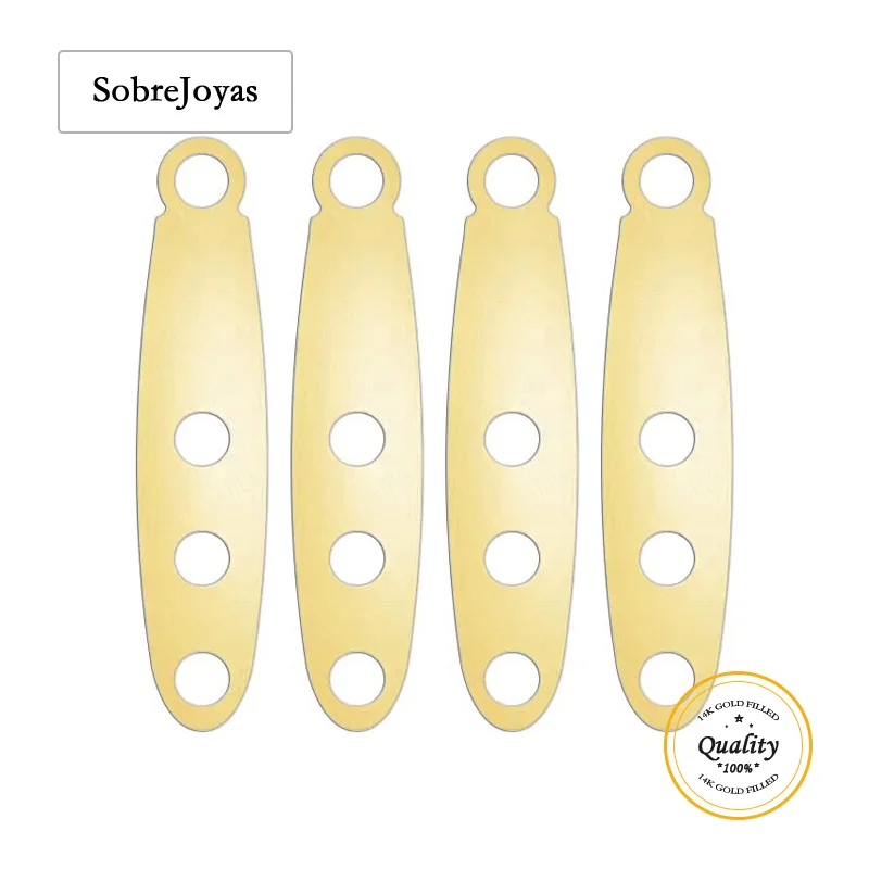 

Соединитель-шарм из позолоченного золота 14K с несколькими отверстиями, подвеска-заготовка, звено для самостоятельного изготовления ювелирных изделий, фурнитура