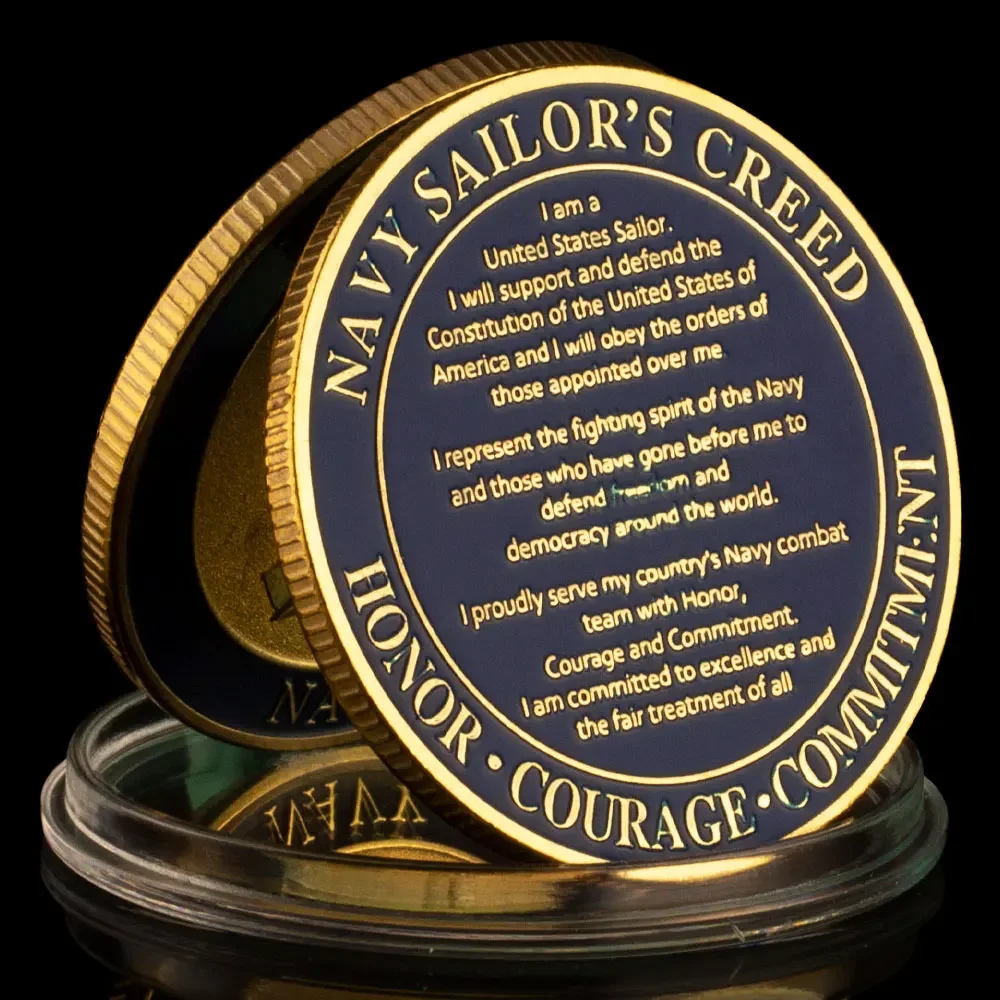 US Navy Challenge Coin Navy Sailors Creed Commemorative Coins