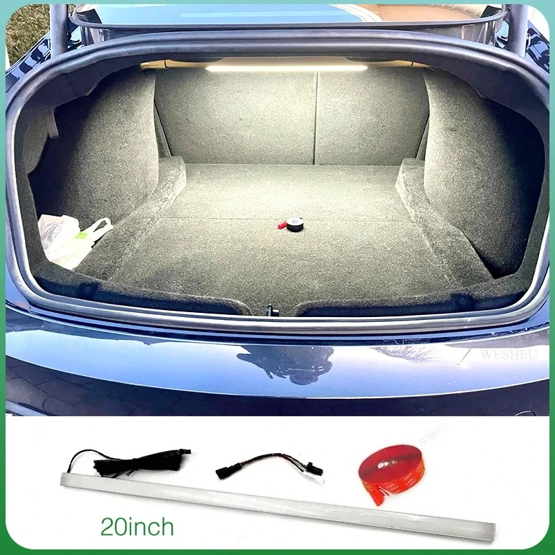 

24 Вт/6000 К 50 см для Tesla Model Y/3 + Highland 2025 грузовые светодиодные аксессуары для багажника, барная стойка, внутренняя модификация, декоративная