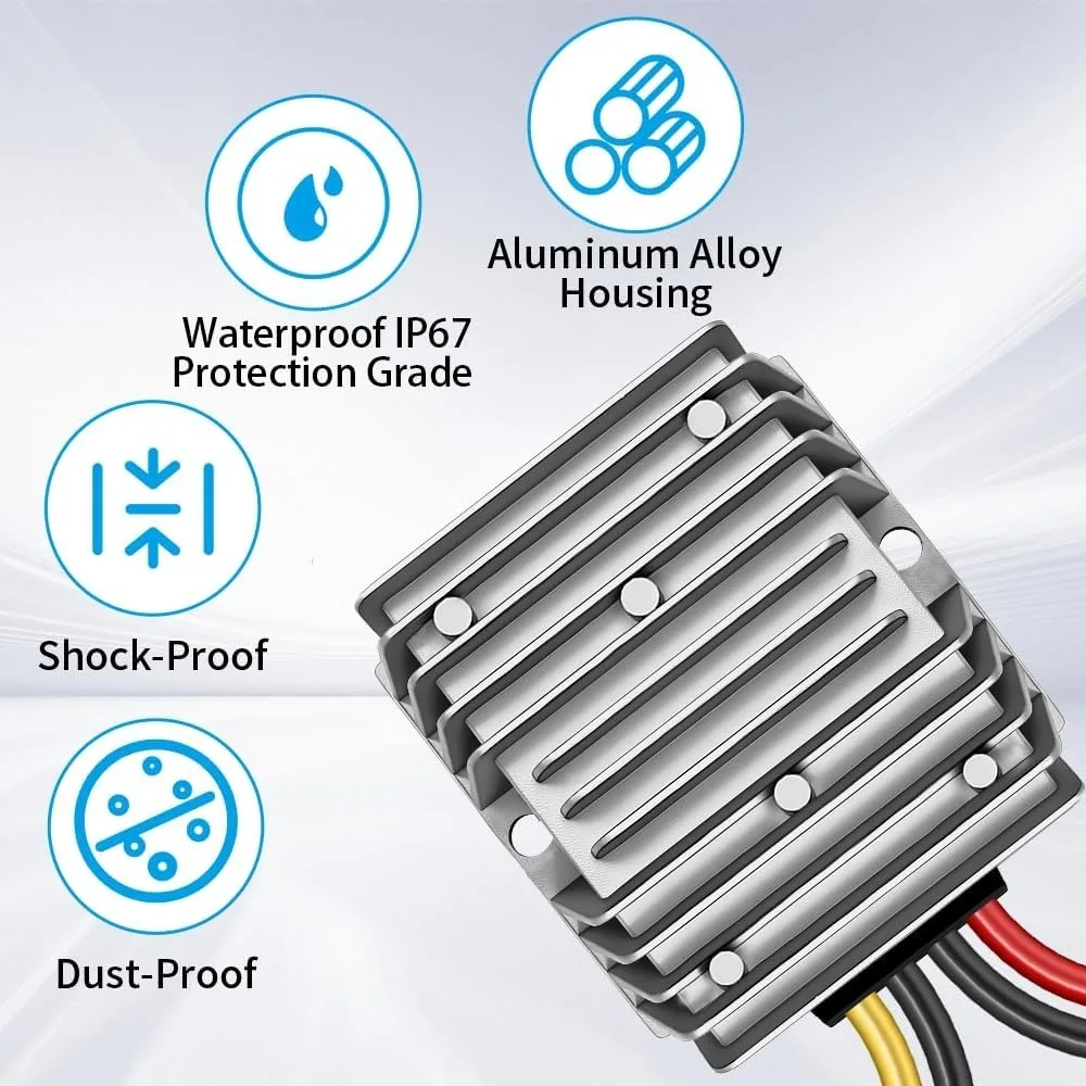 DC/DC Stabilizer 12v to 19V 5A 8A 10A Converter Step up Transformer Boost Converter Waterproof Automatic Converter for Golf Cart 5