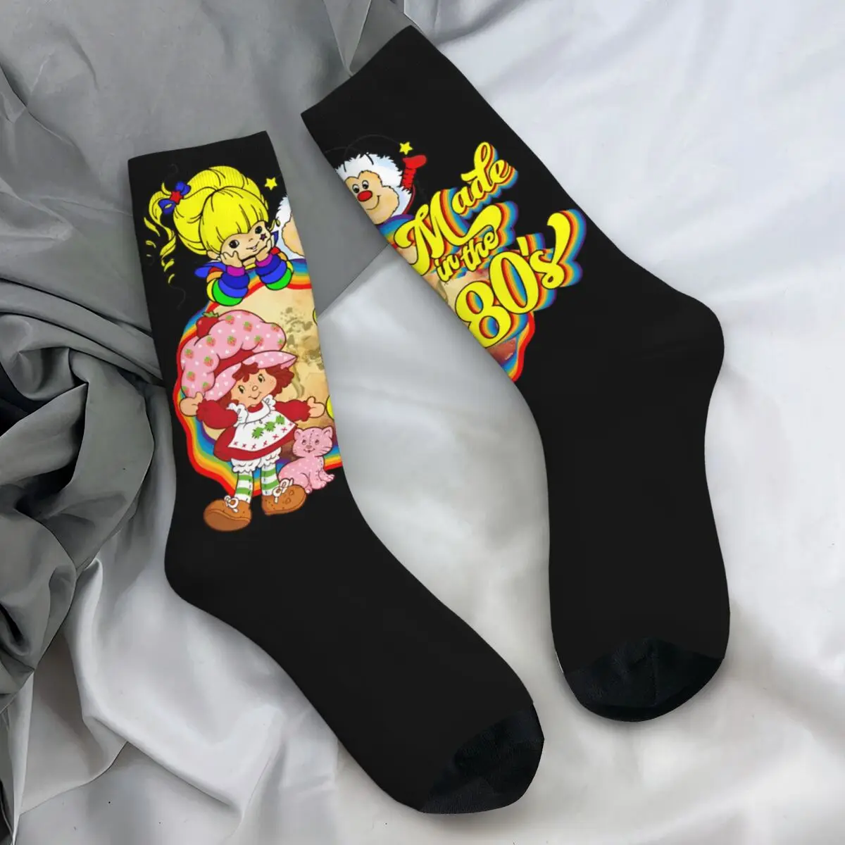 Rainbow Brite Socks Casual Stockings Unisex Men Comfortable Cycling Socks Winter Graphic Non Slip Socks