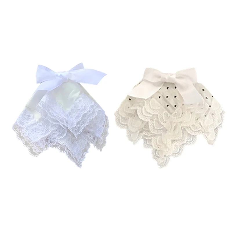 

Lace Hair Clip Bows Balletcore Large Bows Headscarf Flat Clip Balletcore Hairpin Bows Elegant Hair Clip for Bunches