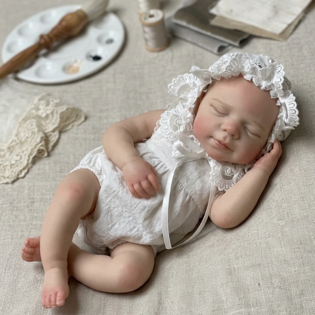 OtardDolls 13 Inch Pascale Soft Silicone Girl Bebe Newborn Baby реборн For Birthday Gifts Handmade Newborn Baby Doll image 3