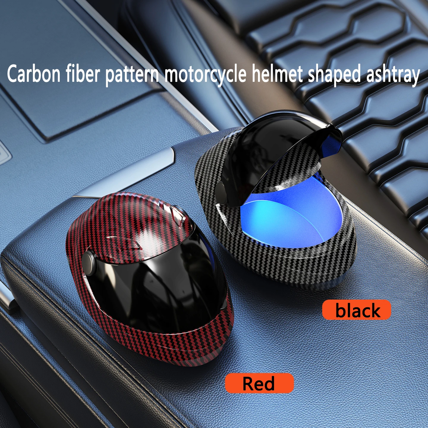 Novo cinzeiro em forma de capacete de motocicleta em fibra de carbono, adequado para carro, casa, escritório e como uma decoração criativa de alta qua