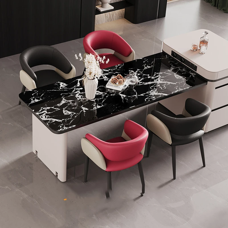 

Italian Light Luxury Modern Dining Chairs Armrest Minimalist Lounge Single Dining Chairs Upholstered Trendy Nordic Furniture