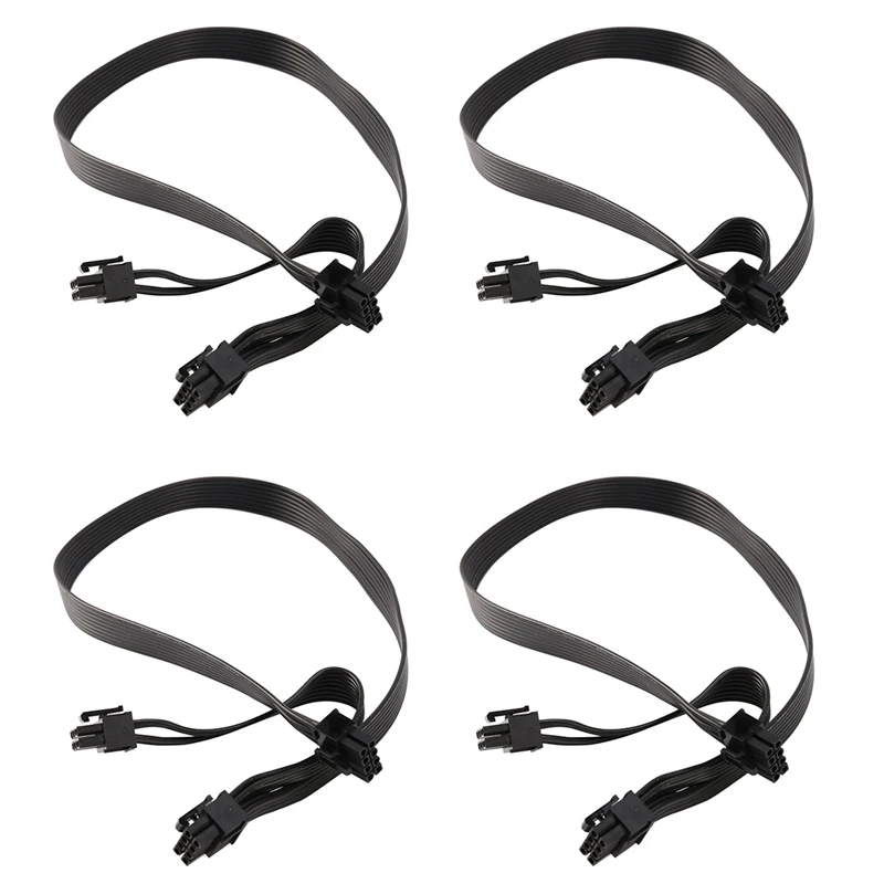 4Pcs PCI Express 8Pin To Dual 6+2Pin Power Supply Cable Pcie 8 Pin 1 To 2 Spliter Cable For Corsair RM/HX/CX-M Series