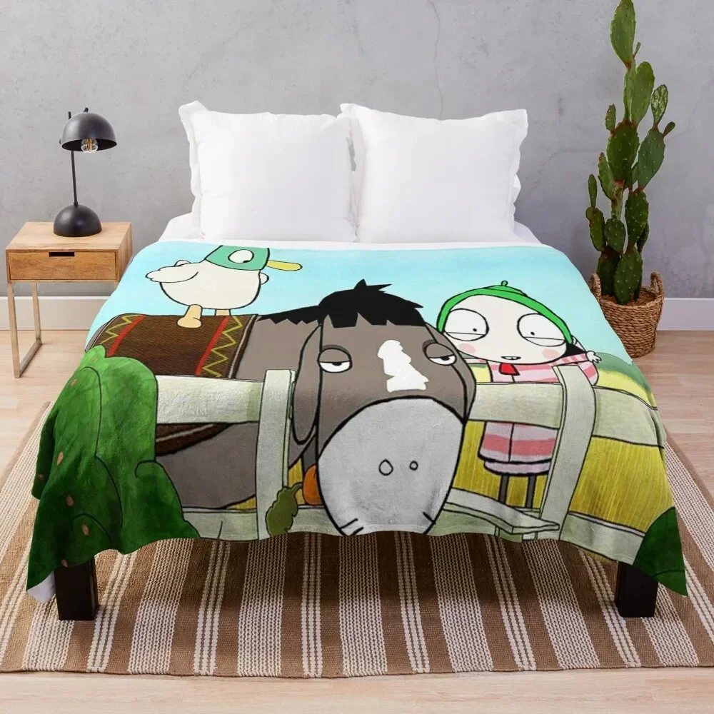 

Sarah & Duck Funny Gift For Fans sarah and duck Throw Blanket Thermals For Travel Flannel Bed Blankets