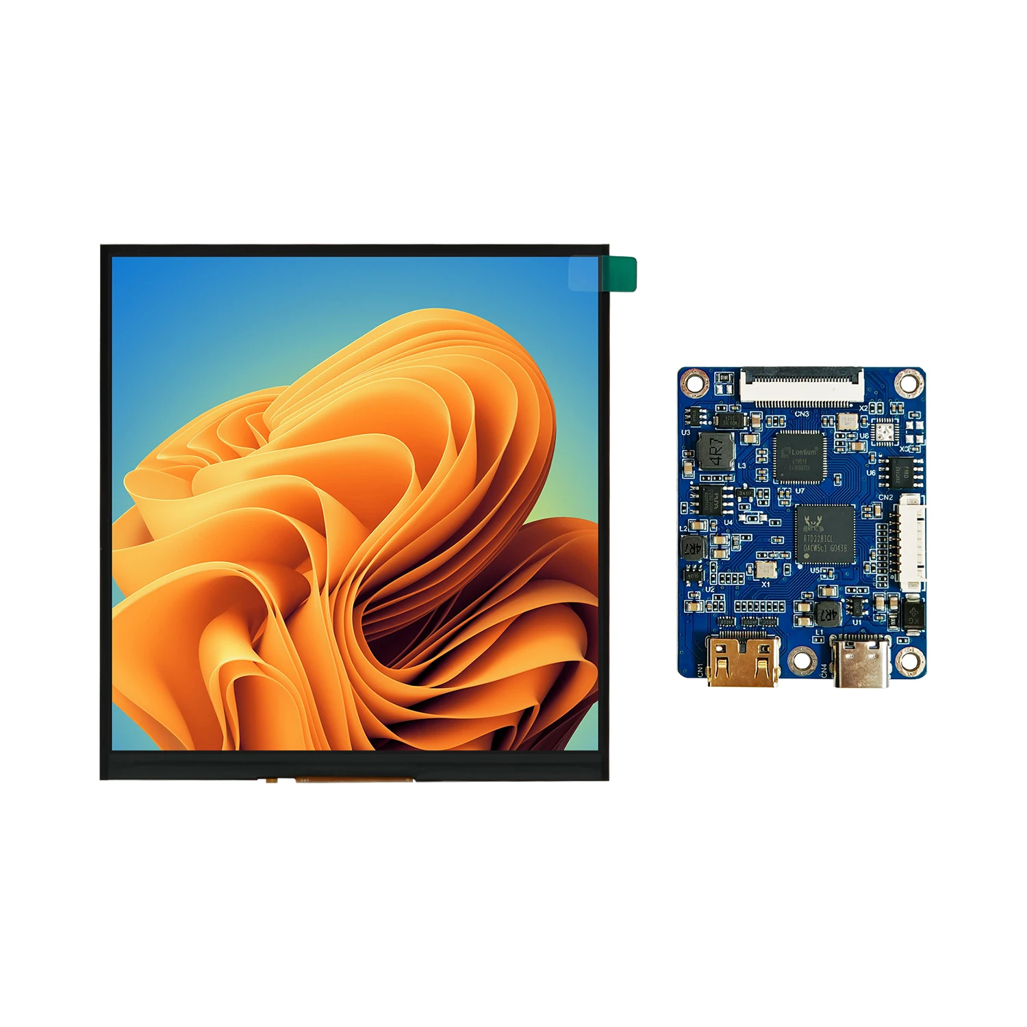 

7.6 Inch Square TFT LCD Display 800x800 High Brightness Screen 1000nits With HDMI Driver Board Commercial Advertising Monitor