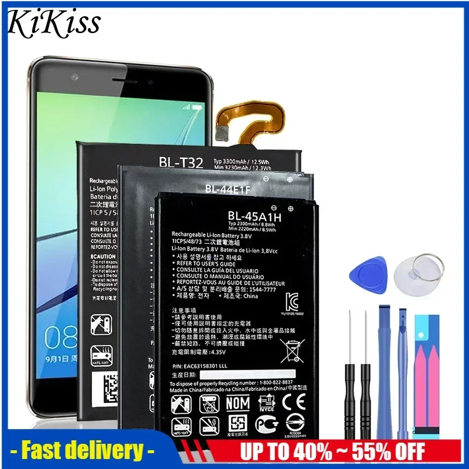 BL-45A1H, BL-45F1F, BL-46D1F, BL-46ZH, BL-49JH, BL-53QH, BL-T24, BL-T30, Battery For LG K4, K7, K8, K10, K20, K220 2017 2018