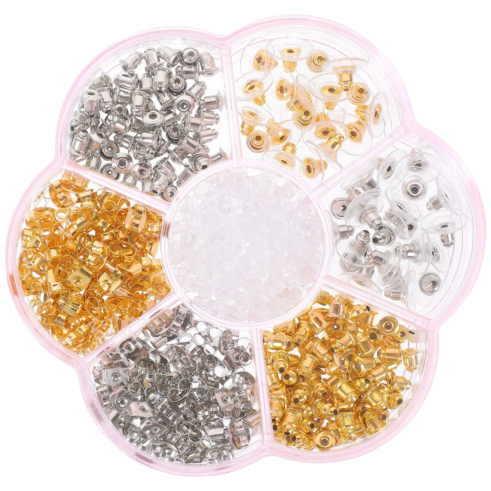 1 caja de respaldos de pendientes de silicona, soportes de repuesto para pendientes perforados seguros para pendientes pesados y caídos, respaldos de pendientes seguros