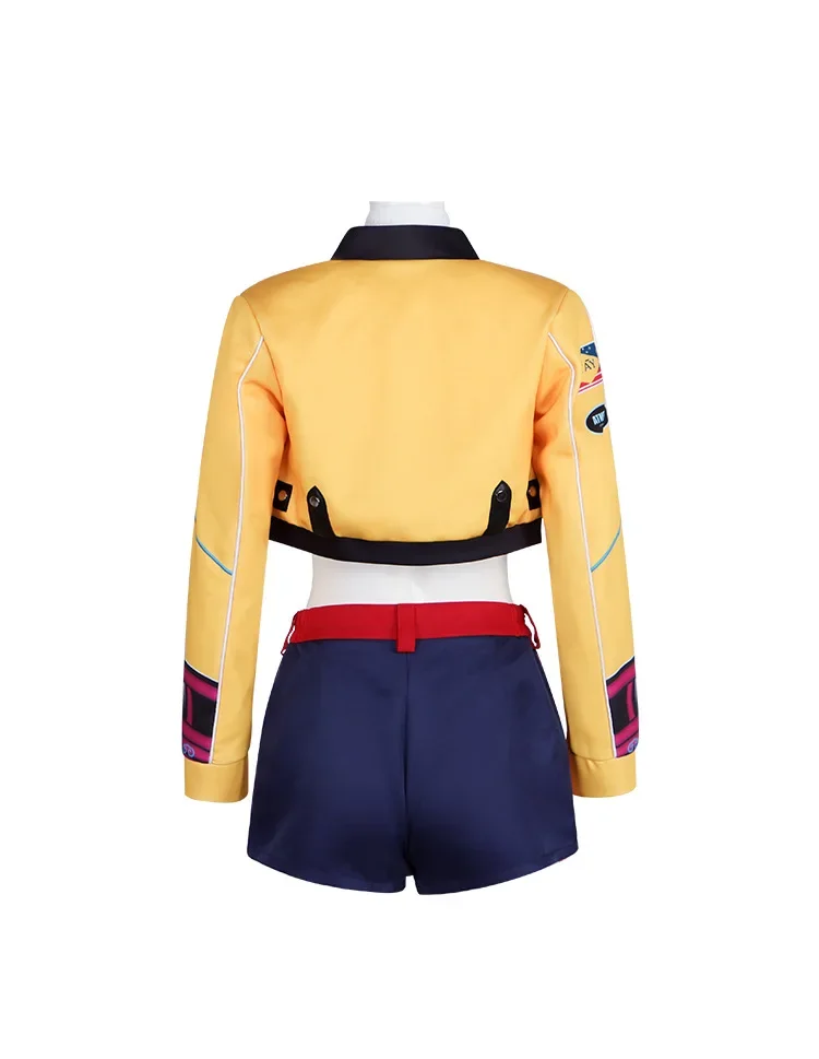 Anime KPop Demon Hunters Cosplay Costume Cartoon Zoey Mira Rumi Fantasy Outfits - Jacket Shorts Necklace Set for Carnival Party