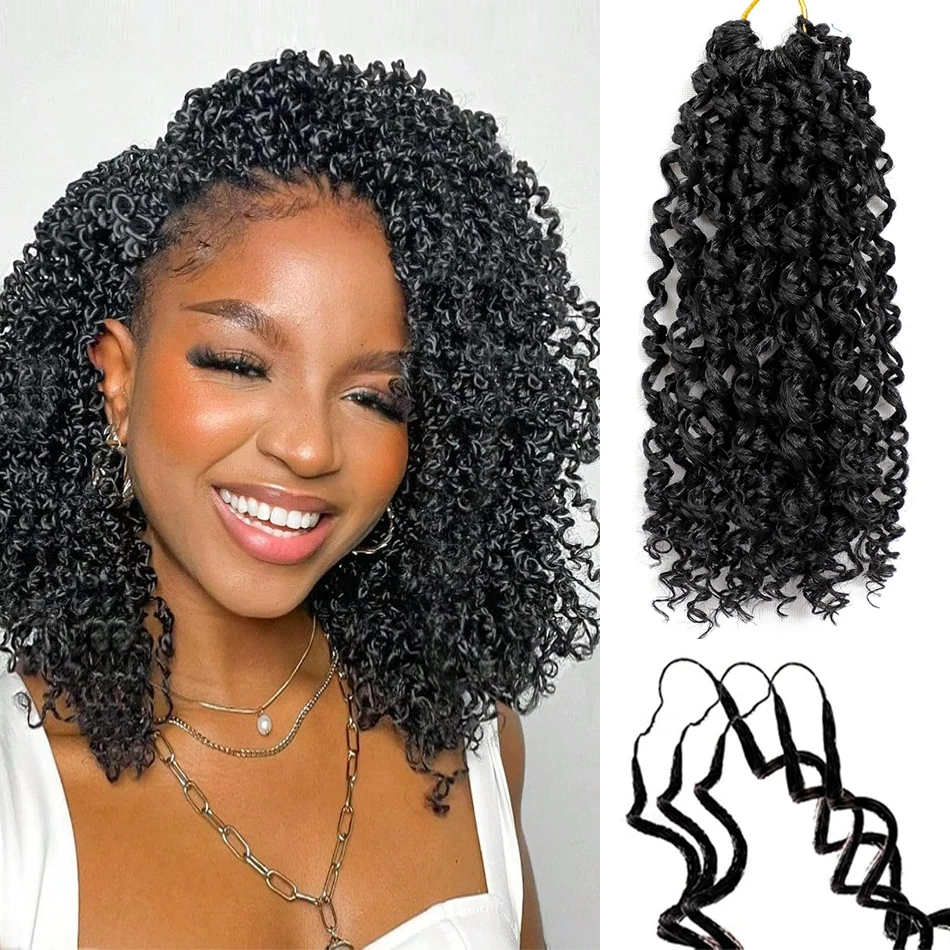 

Yanky Twist Curls Вязание крючком Наращивание волос для плетения Предварительно разделенные невидимые маленькие спирали без узлов Вьющиеся вязанные крючком волосы с перьями