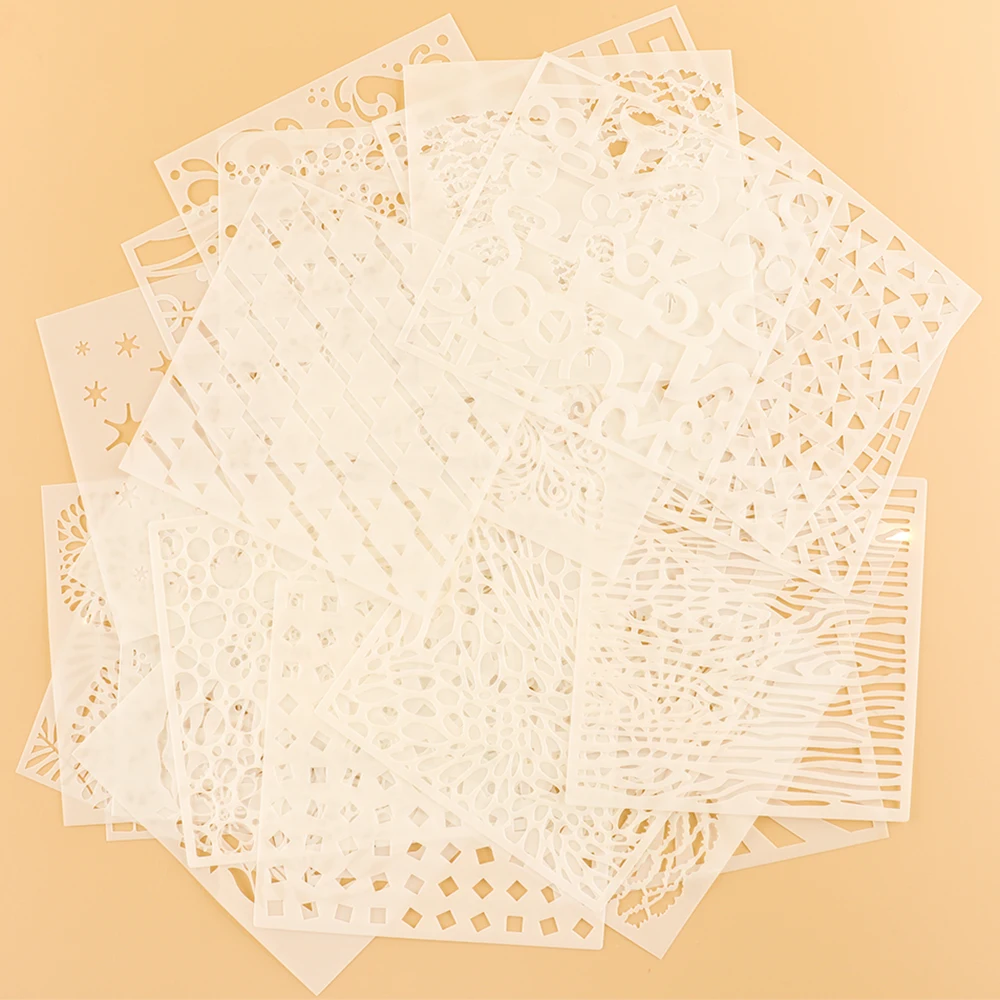 30-50pcs/set Clearance Random Plastic Stencils for DIY Scrapbook Lucky Bag Craft Stencils Worth Twice or Triple What You Pay