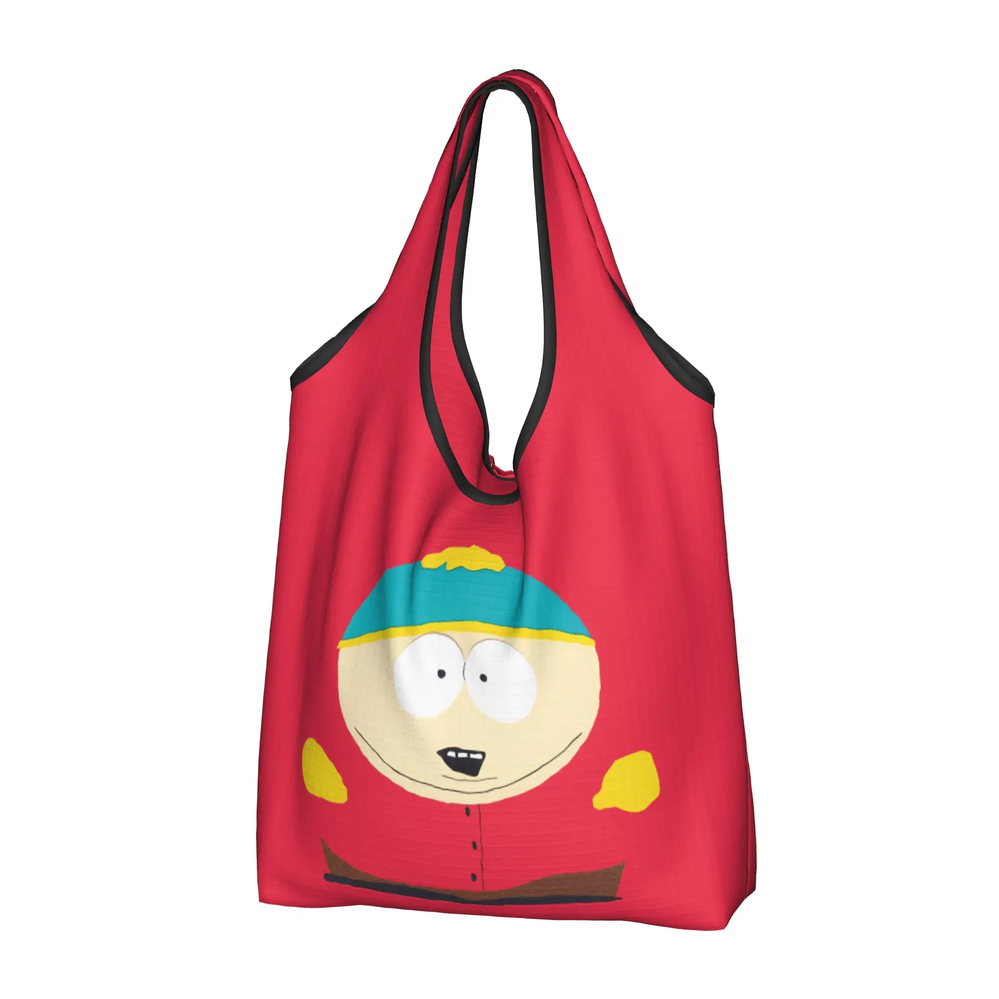 Custom S-Southes Cartoon Hot Shopping Bags Women Portable Large Capacity Groceries Comic Shopper Tote Bags