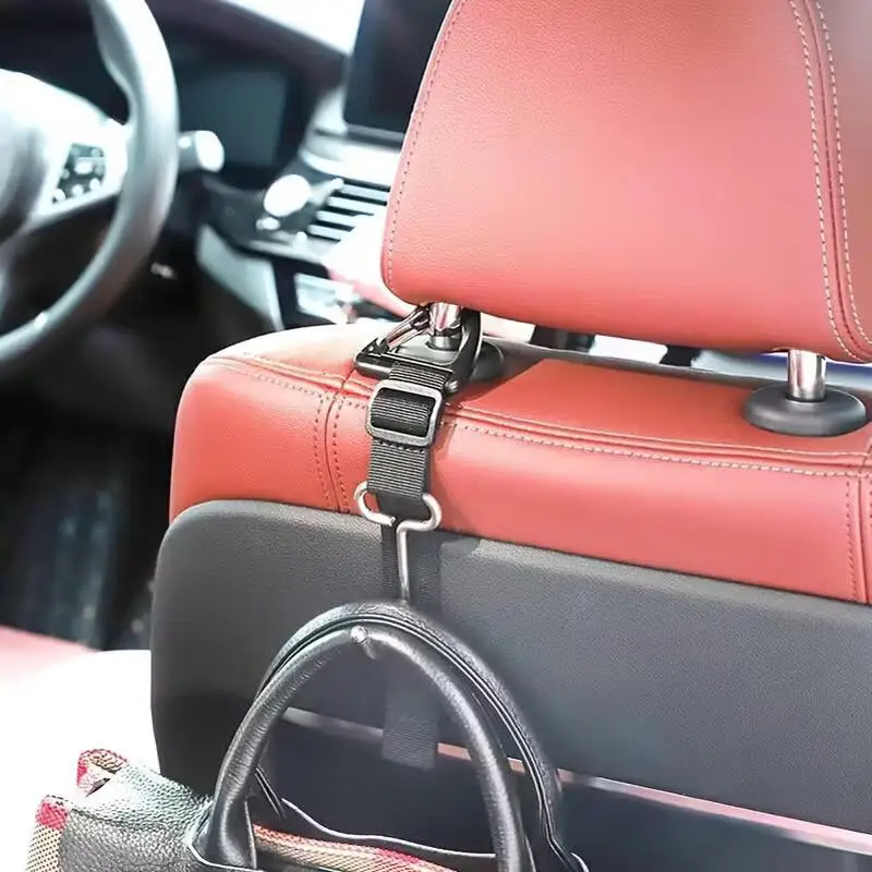 Car Seats Hook for Headrest with Adjustable Car Headrest Bag Hook Multifunction Car Seats Headrest Hook for Bags