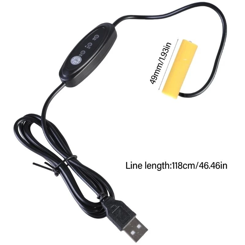 USB إلى 3 فولت 4.5 فولت 6 فولت 5 واط ضبط الجهد LR6/AA الدمية كابل البطارية للكاميرات ساعة راديو مصباح ليد لوحة المفاتيح البيانو