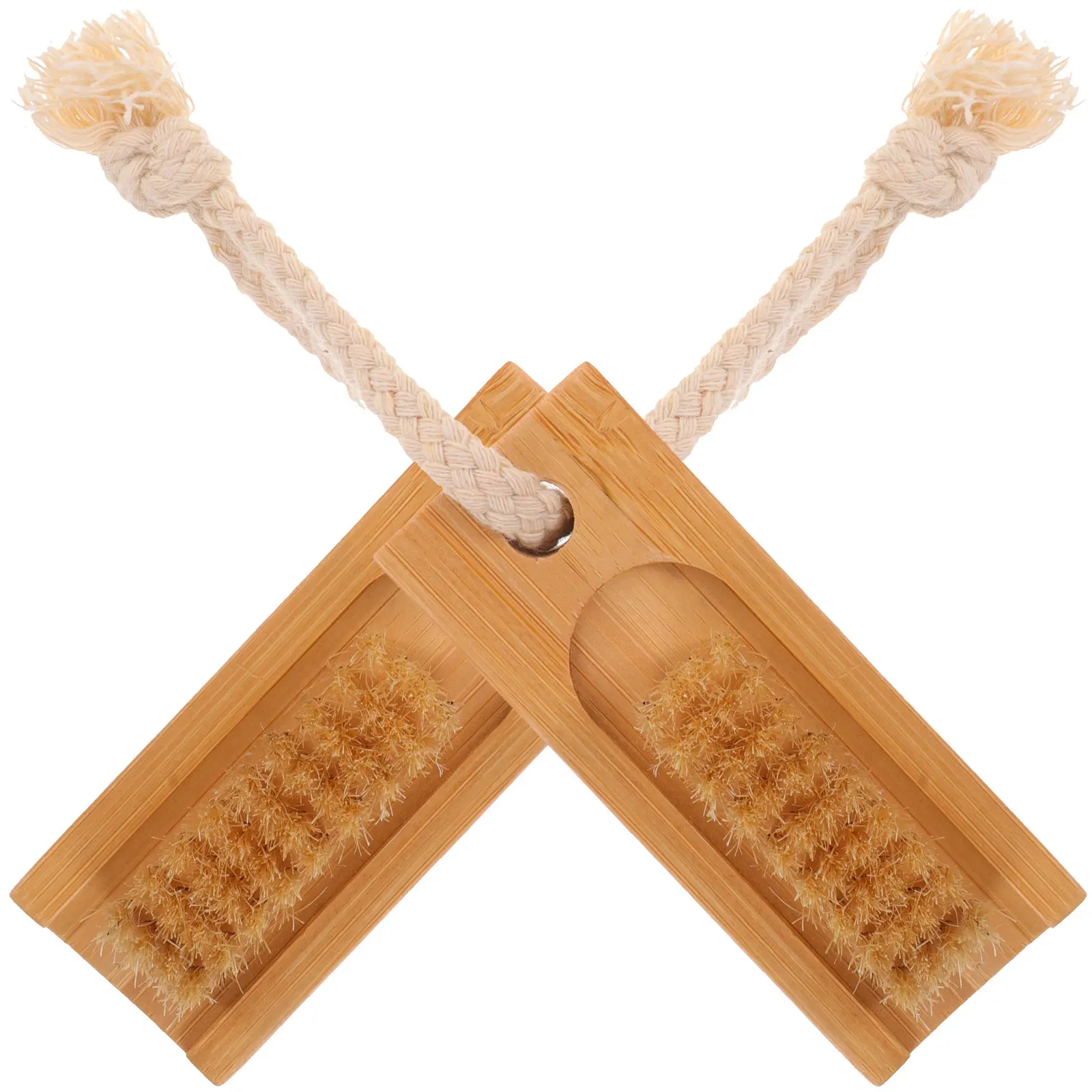 

2Pcs Nail Brushes Professional Bamboo Fingernail Cleaners Portable Manicure Cleaning Tools Nail Dust Brush Cleaning