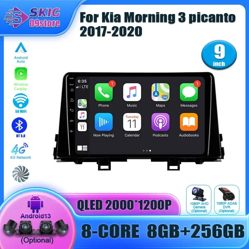 

Android 14 For Kia Morning 3 picanto 2017-2020 Wireless Carplay Stereo Head Unit Multimedia Navigation Screen 2DIN WIFI