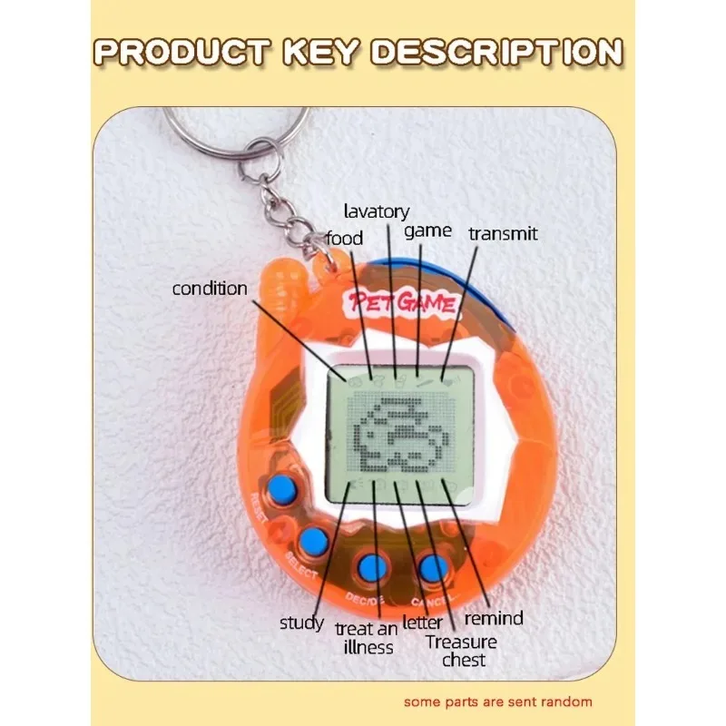 Transparent Electronic Pets Nostalgic 168 Pets in One Virtual Cyber Digital Nostalgic Funny Toys Pixel Funny Play