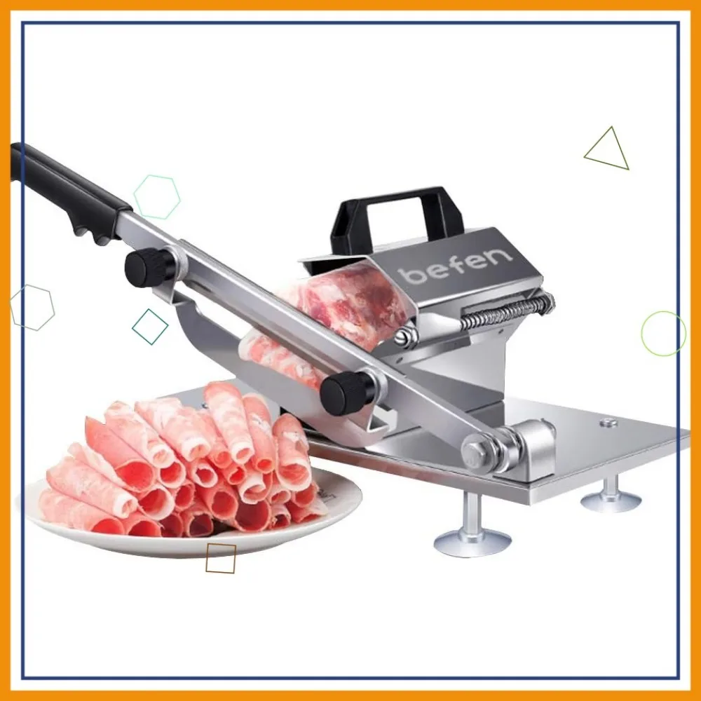 

Stainless Steel Frozen Meat Slicer for Hot Pot BBQ Home Cooking Adjustable Thickness