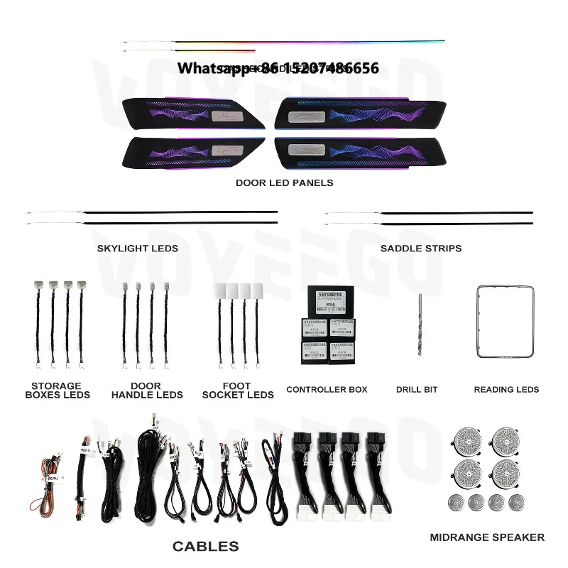 Voyeego Car Ambient Lighting Led Upgrade Interior Ambient Light for Range Rover Sport 2013-2022 Starry Sky Edition