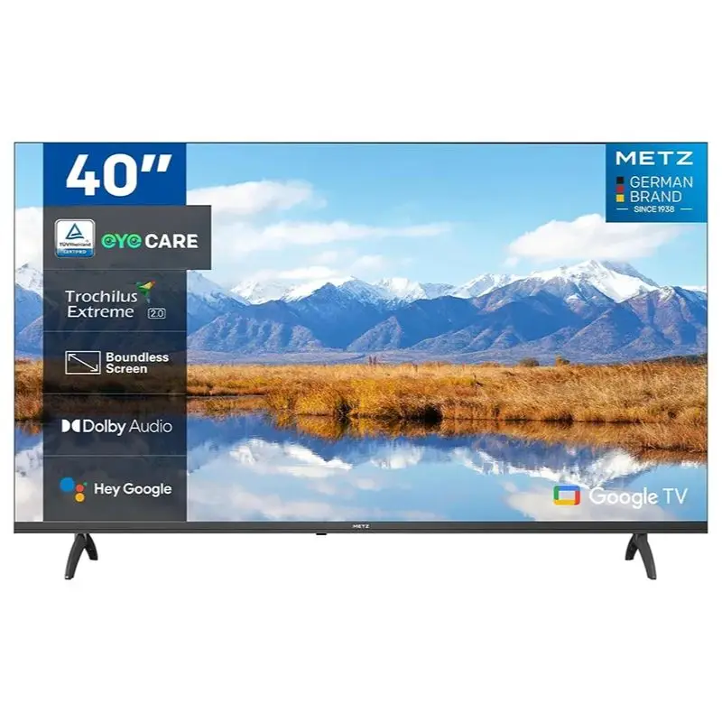 METZ 40MTE6000Z TV 40" Full HD Google TV | Eyecare 3.0, HDR10, Dolby Audio, Mando Bluetooth, Marco sin bordes, Negro