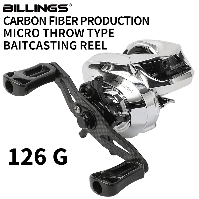 D1-High-Speed Long Cast Fishing Reel for Saltwater, Max Drag 5+1BB Baitcasting Reel TH200 AT200 SW300