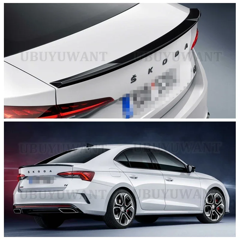 V-Style For Volkswagen Skoda Octavia Spoiler 2020 2021 Car Styling ABS Plastic Unpainted Color Rear Trunk Wing Spoiler