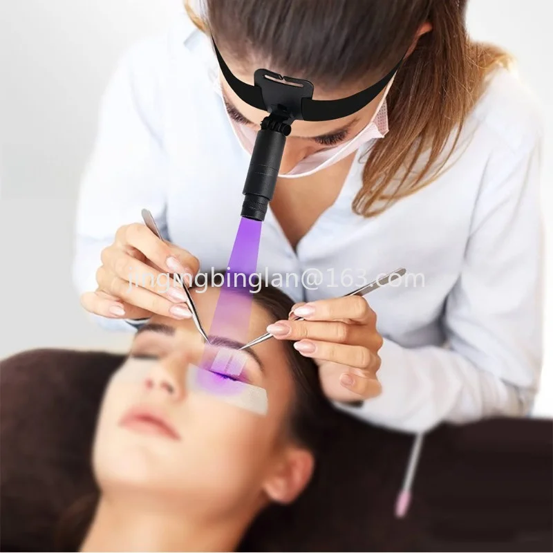 Manufacturer's hot-selling new head-mounted LED curing light foot switch special tool for eyelash beautician