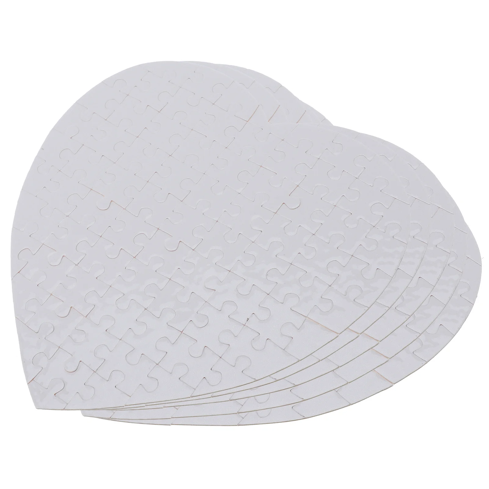 5 set Heart Shaped Blank Sublimation Puzzle Diy Drawing Printable Jigsaw For Craft Heat Transfer Art Project Activity Game Kids