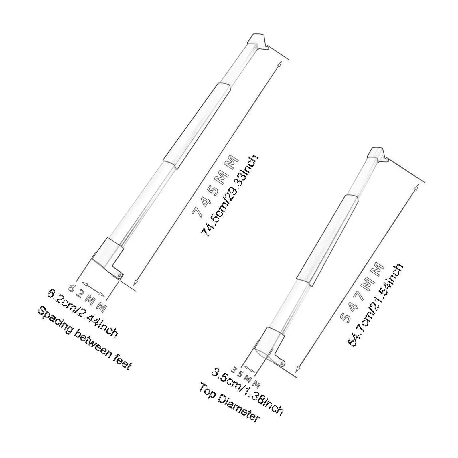 Generieke RV-schermdeur Cross Bar-handgreep voor aanhangwagens, campers, campers