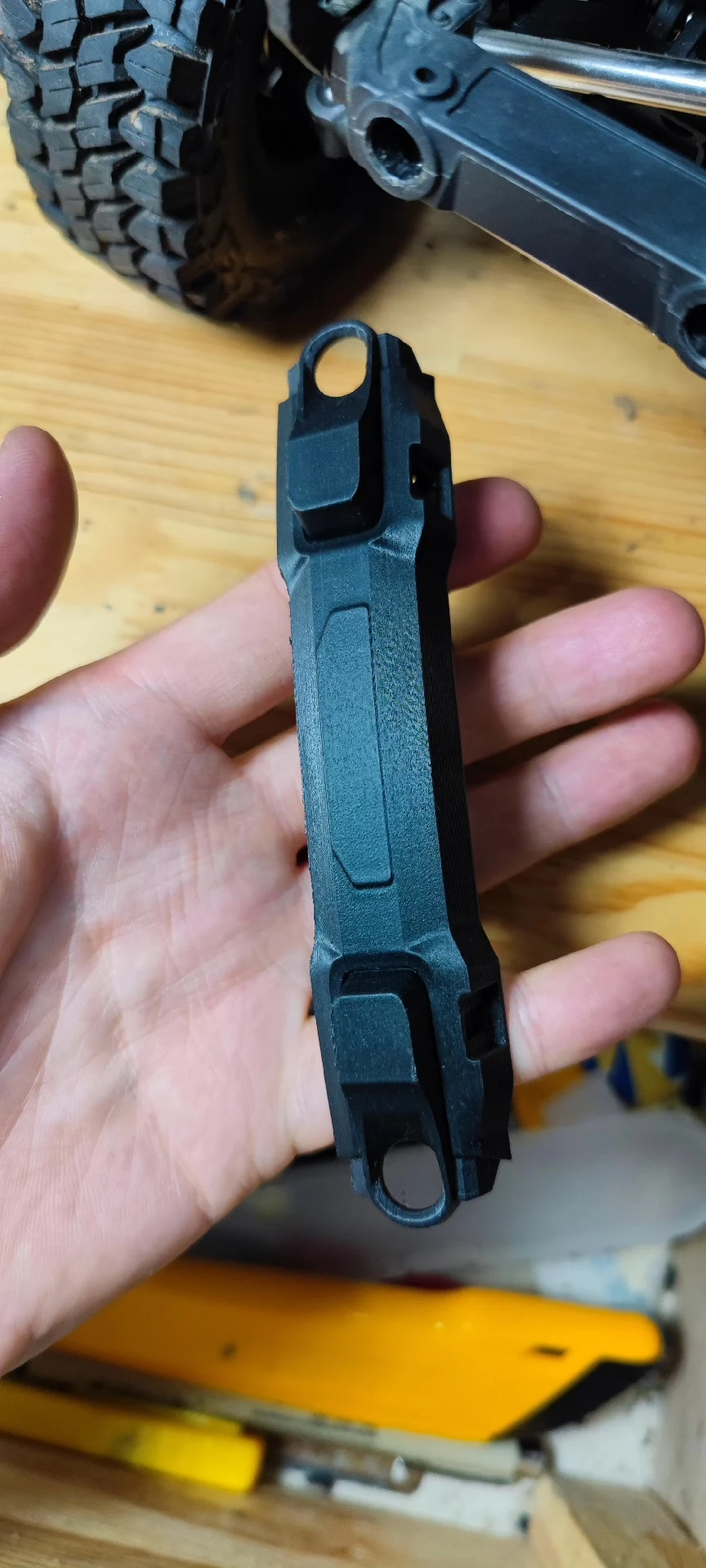For Axial SCX10 III Jeep JLU Wrangler 1/10 RC Crawler Front BumperUpgrade Parts 3D Printed 10th Anniversary Style PLA Material