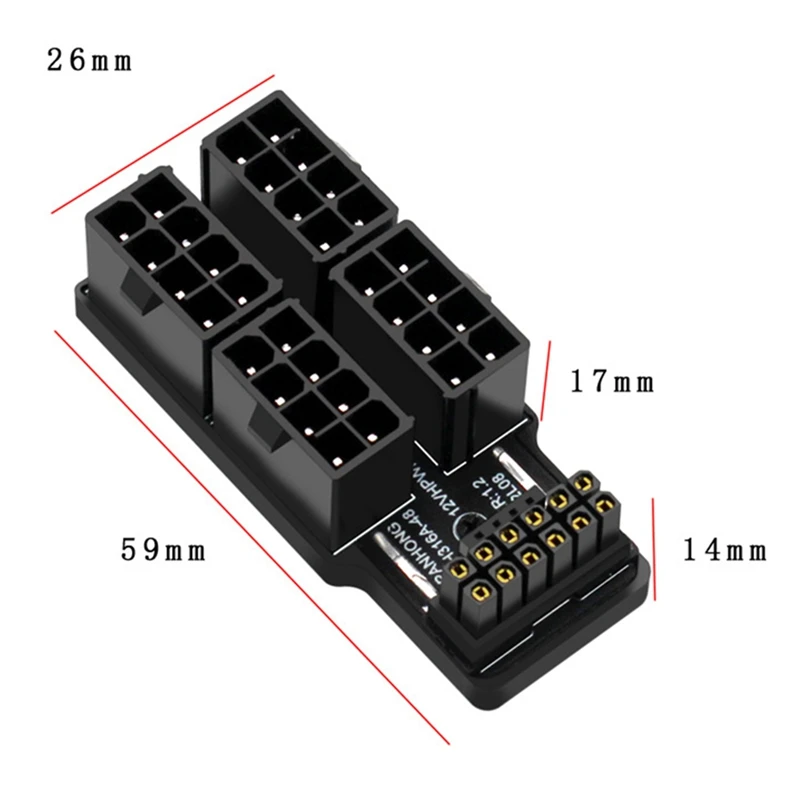 Tarjeta gráfica serie 40 de 4x8 pines, convertidor de potencia de 600 grados, ATX3.0, 12VHPWR, 12 + 4P, 180 W, para tarjeta gráfica 4080, 4090