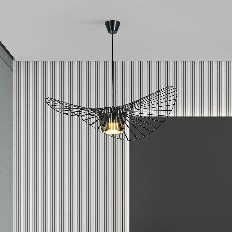 Imagem -04 - França Designer Vertigo Chapéu de Palha Pingente Lustre para Viver Sala de Jantar Casa Decoração Moderna Suspensão Led Lighting Fixture