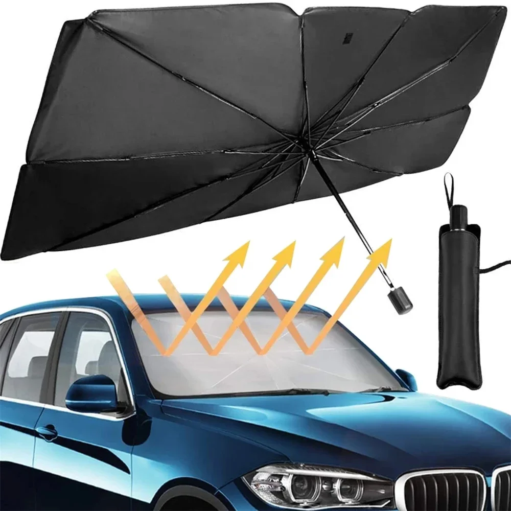 Motorcycle Foldable Car Windshield Sun Shade Umbrella UV Cover Sunshade Heat Insulation Front Window Interior Protection Amagi