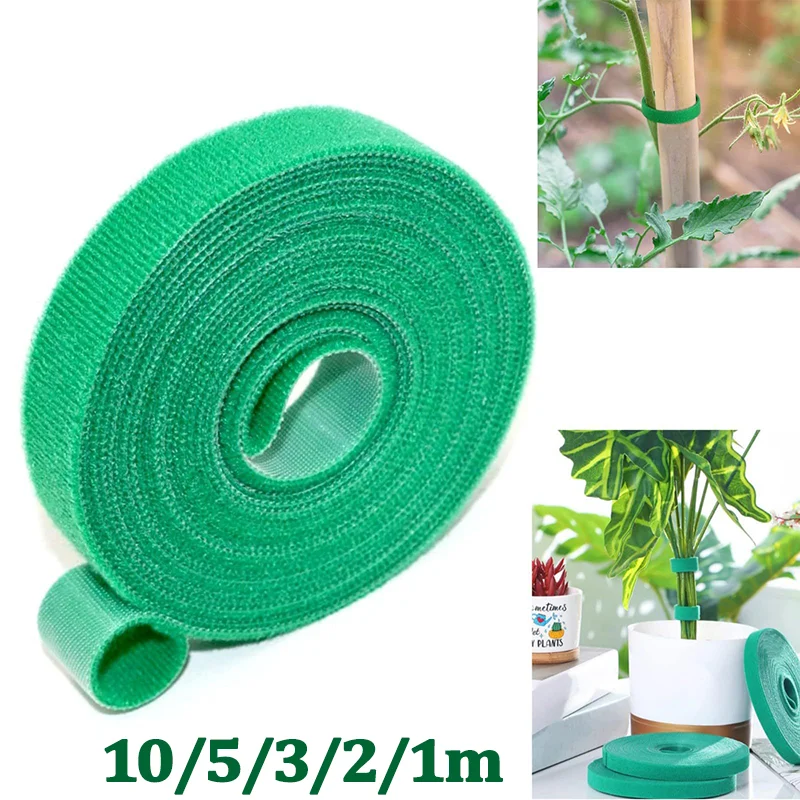 

10M/Rolls Nylon Plant Ties Plant Bandage Garden Hook Loop Bamboo Cane Wrap Support Reusable Fastener Tape Garden Accessories