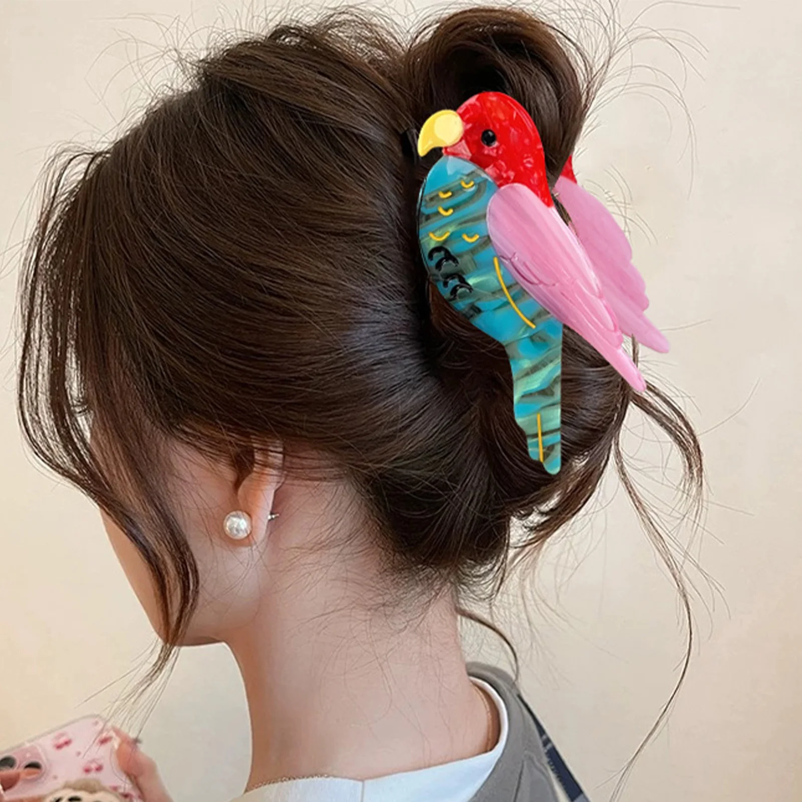

Bird Shape Hair Clips For Women Multi Color Bird Design Large Hair Claw Clips for Thick Hair Women Girls
