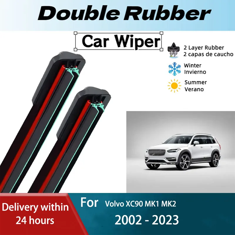 

LH Front Windshield Wiper Blades For Volvo XC90 MK1 MK2 2002 - 2023 Windscreen Accessories 2003 2005 2004 2015 2016 2019