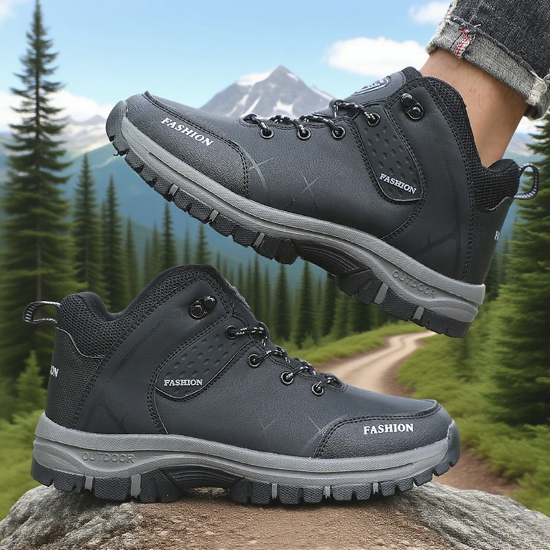 

Men's Outdoor Hiking Boots Anti Slip Camping Comfortable Durable Hiking Shoes Flat Bottomed Fashionable Classic Travel Sneakers