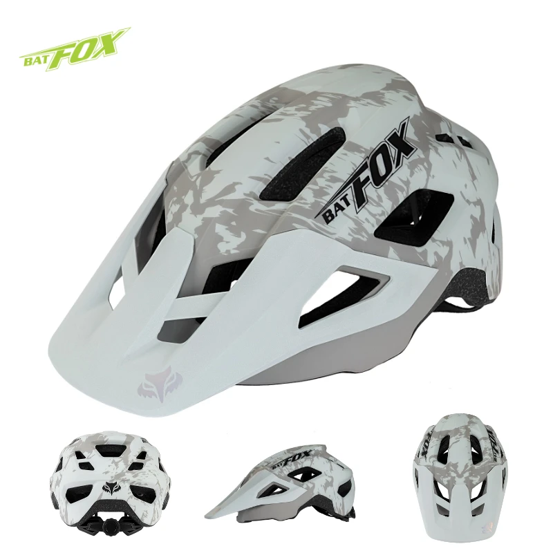 BATFOX Fahrradhelm MTB Casco Fahrradhelm Sicherheit Weiß Integral geformter Mountainbike-Helm für Männer Frauen Casco Bicicleta – Detail 30