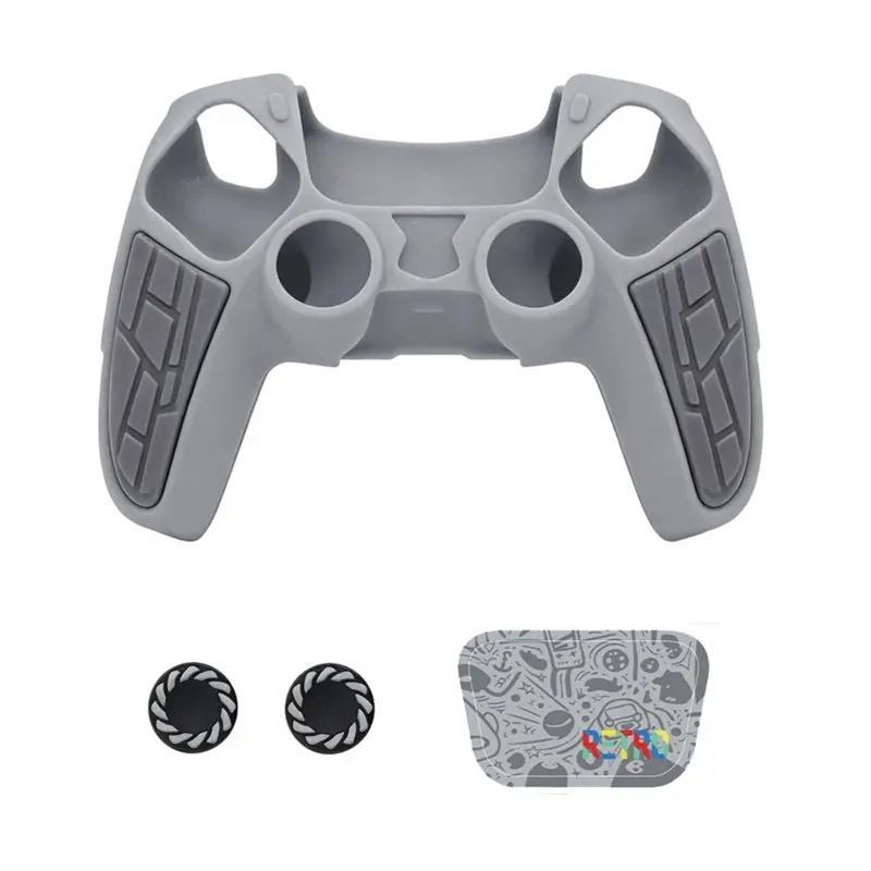 

ABIJ-For PS5 Dualsense Controller Soft Silicone Protective Case Cover With Thumb Grip Caps- Special Edition Series