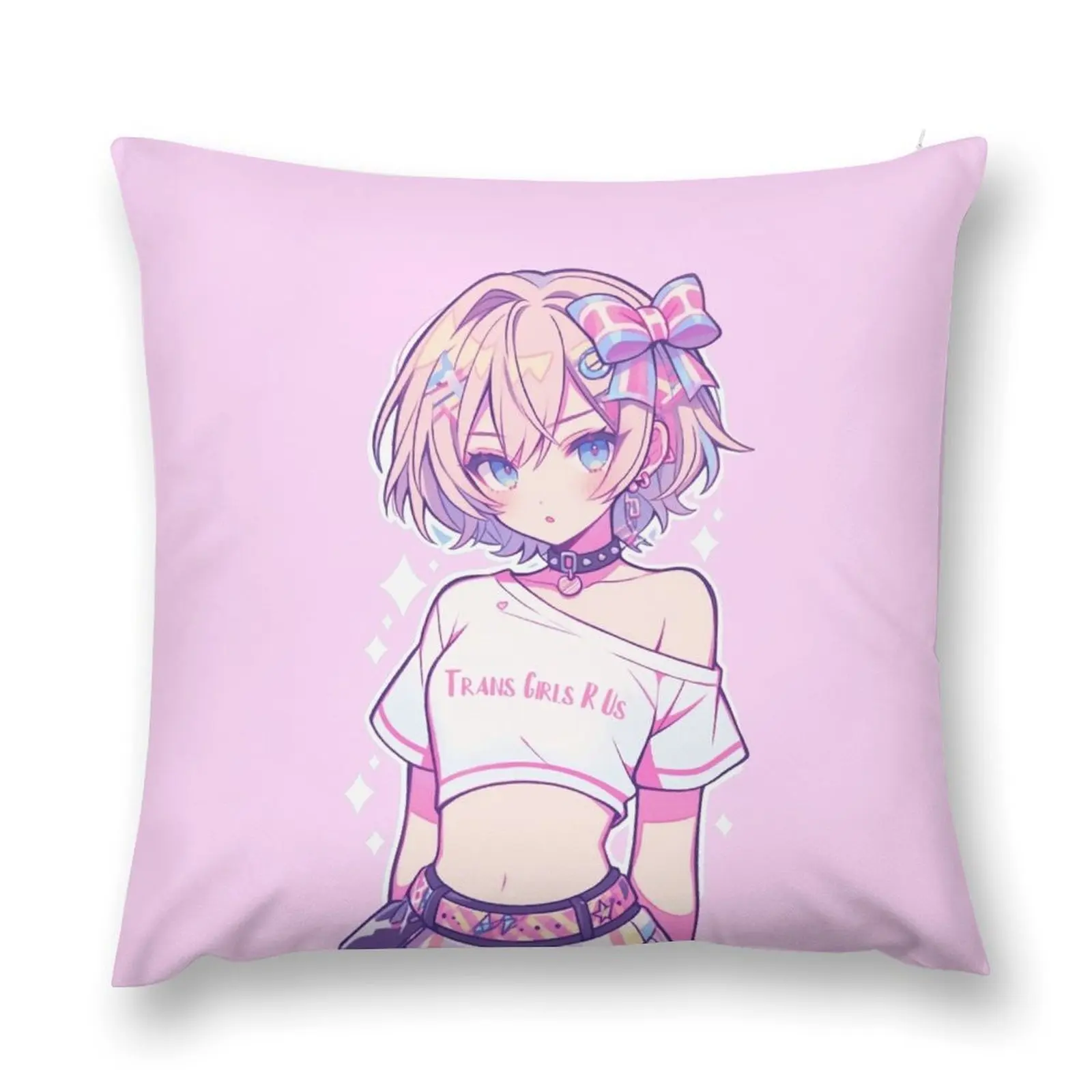 Trans Girls R Us Sticker Throw Pillow Christmas Pillow Cases Sofa Covers pillow