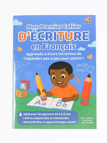 1 French Writing Book with 32 Pages, Including French Letters and Simple Words, Suitable for Everyone, Office Supplies, School Educational Supplies, Home Use, Recommended Holiday Gifts.