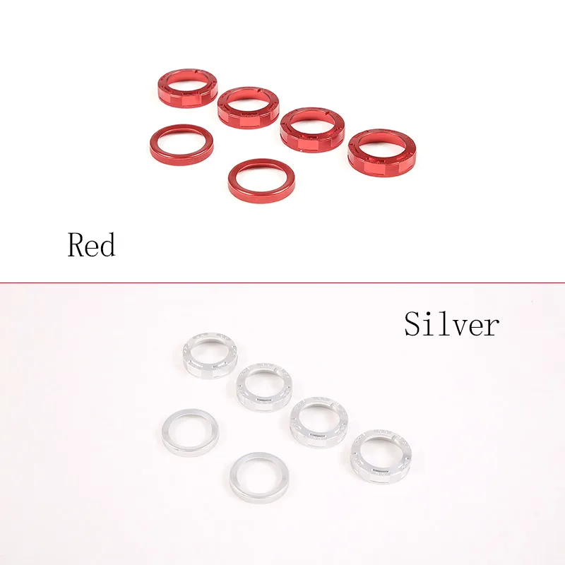 For INEOS Grenadier 2020-2024 Aluminum Alloy Red Car Central Control Air Conditioning Volume Knob Ring Decorative Accessories